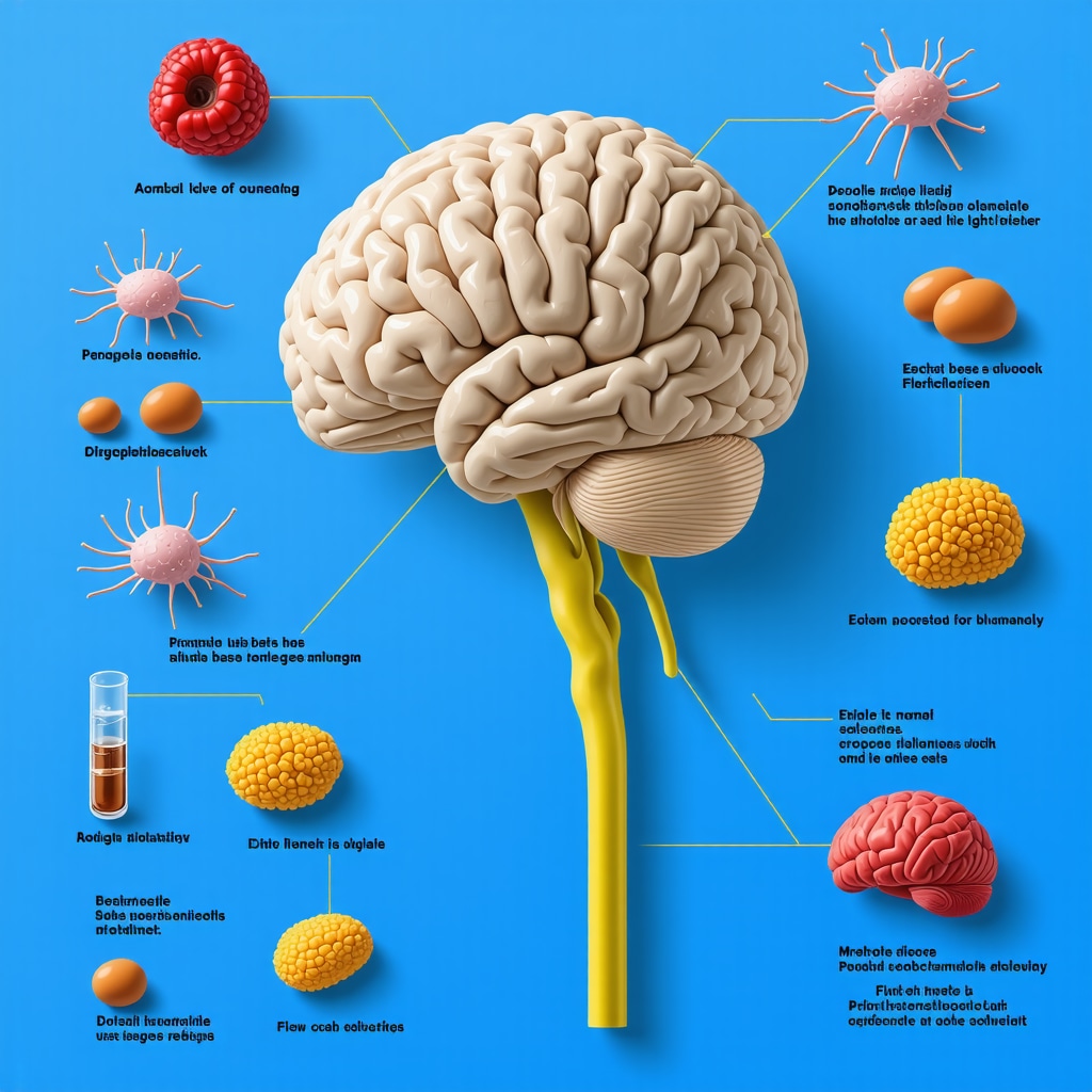 Diagram showing brain pathways affected by Ozempic for weight management