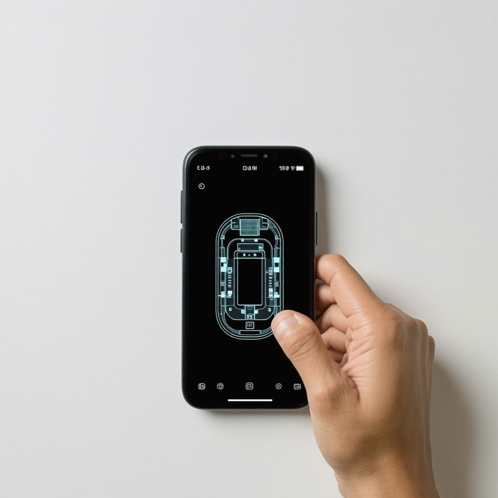 A sleek implantable device connected to a smartphone app demonstrating personalized weight management technology