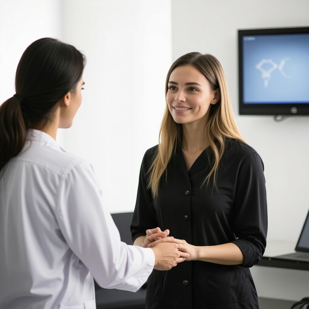 Doctor explaining Ozempic treatment options to patient in clinic