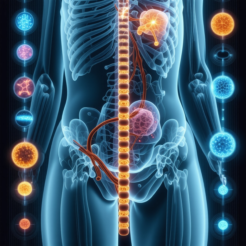 Genetic markers and biomarker panels guiding personalized obesity treatment, high-tech medical illustration