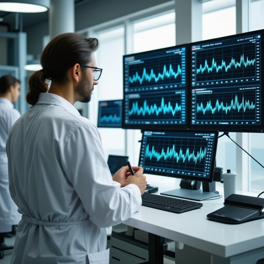 Healthcare professional reviewing genetic and real-time metabolic data for personalized Ozempic dosing