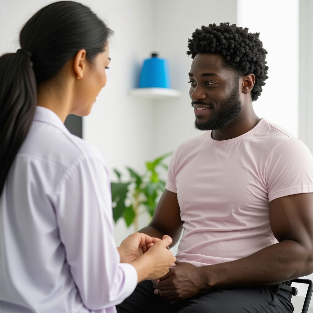Doctor discussing Ozempic treatment plan with patient in clinic
