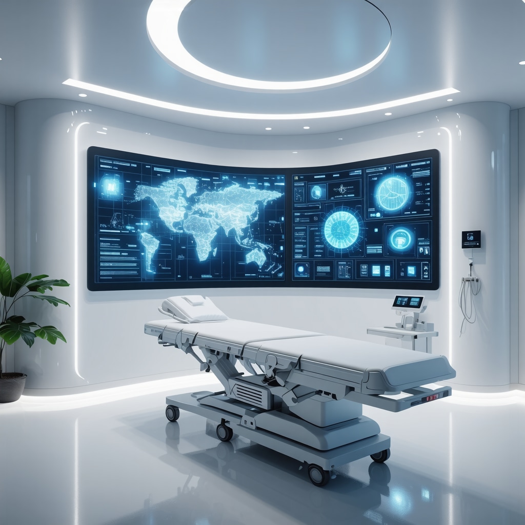 High-tech medical dashboard showing personalized medication plans for weight loss