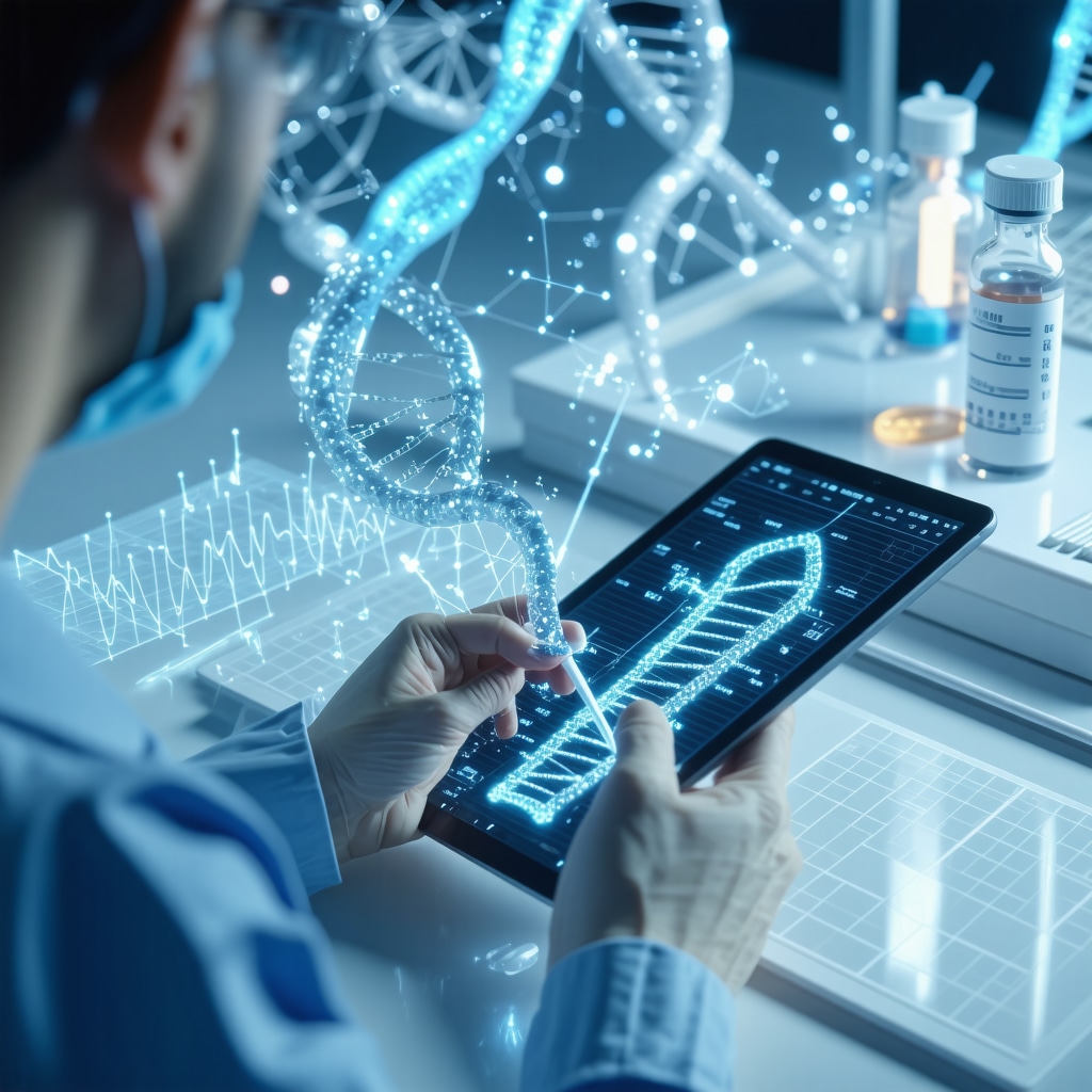 Healthcare professional reviewing genetic and metabolic data for personalized Ozempic weight loss treatment in a modern clinic