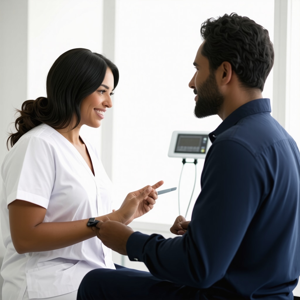 Doctor explaining Ozempic treatment plan to patient in clinic