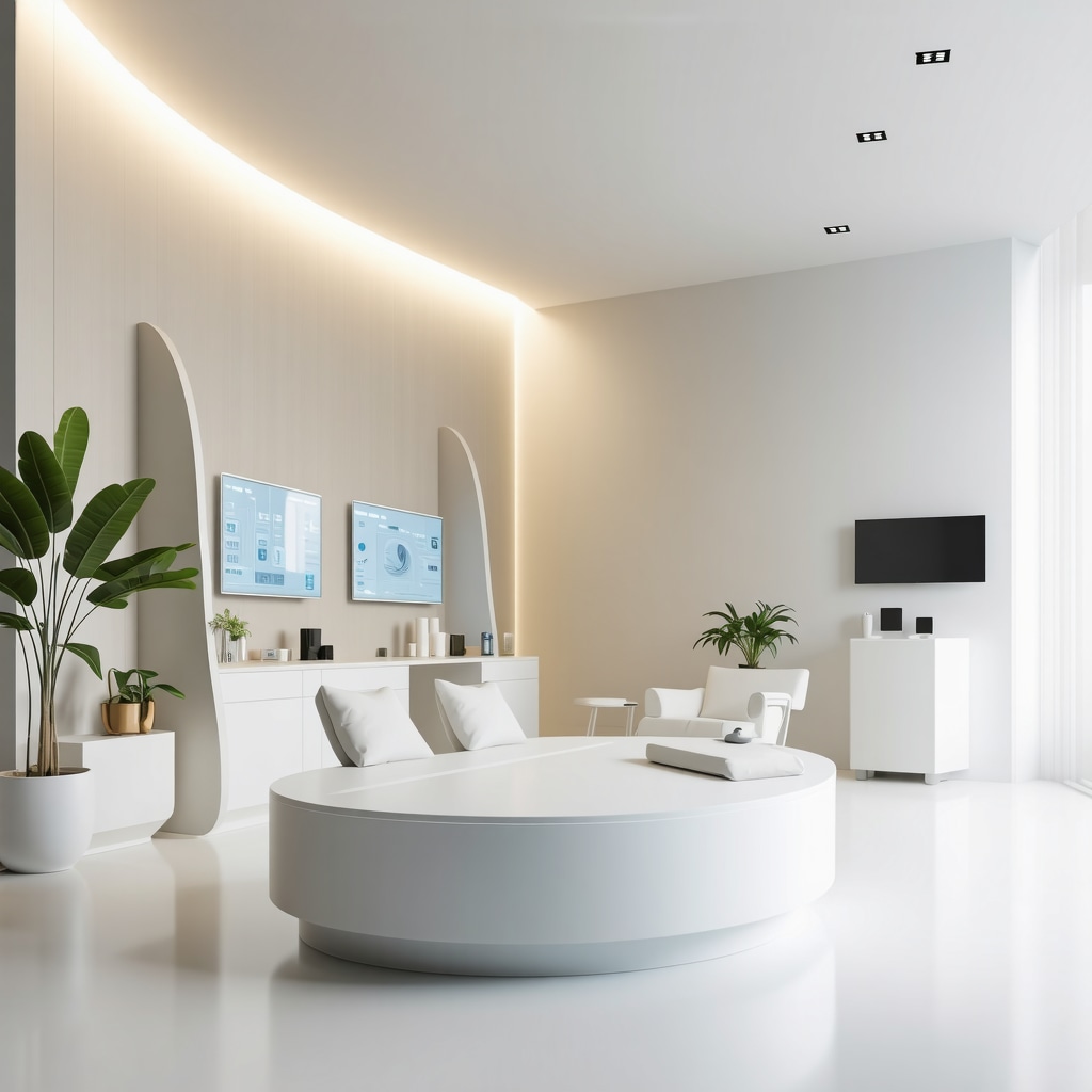 Futuristic clinic with digital health tools and personalized diagnostics for weight management in 2025