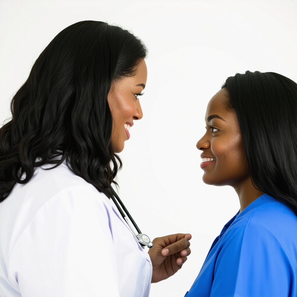 Doctor explaining long-term weight loss plan to patient using visual aids.