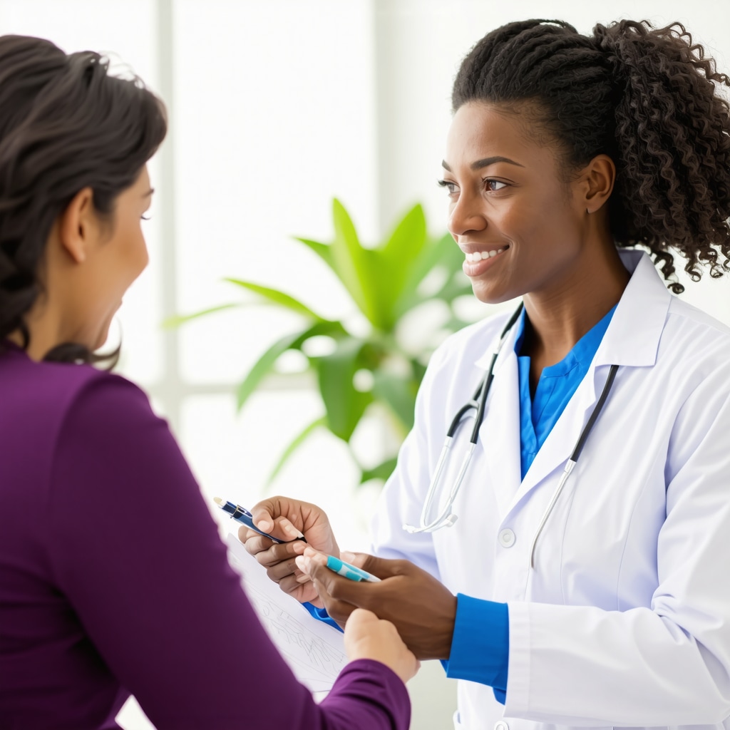 Doctor discussing customized diet and exercise plans with a patient