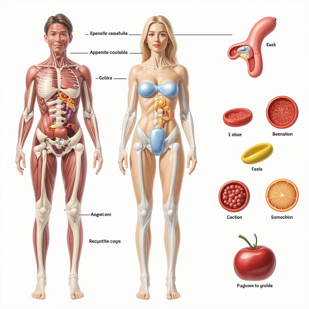 Diagram showing how Ozempic influences hunger signals and metabolism