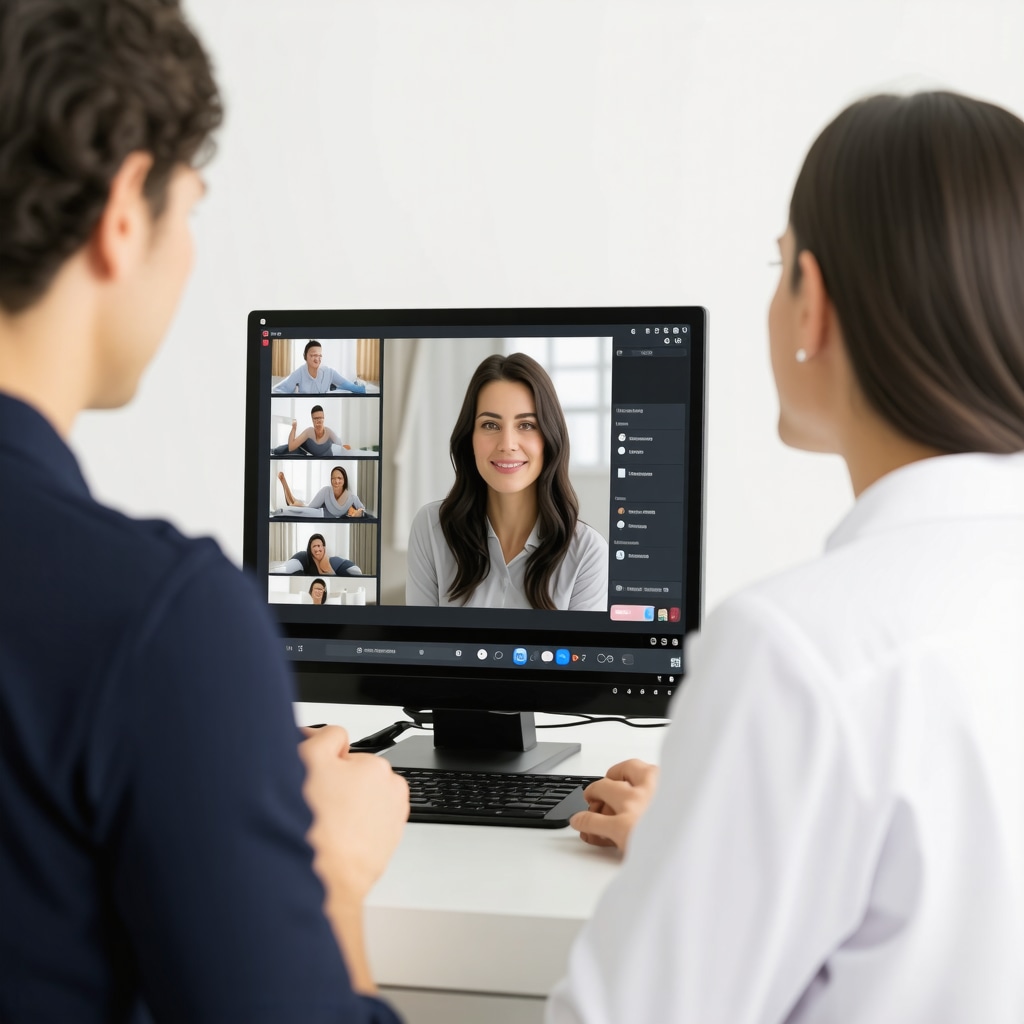 Doctor and patient discussing Ozempic treatment via telehealth