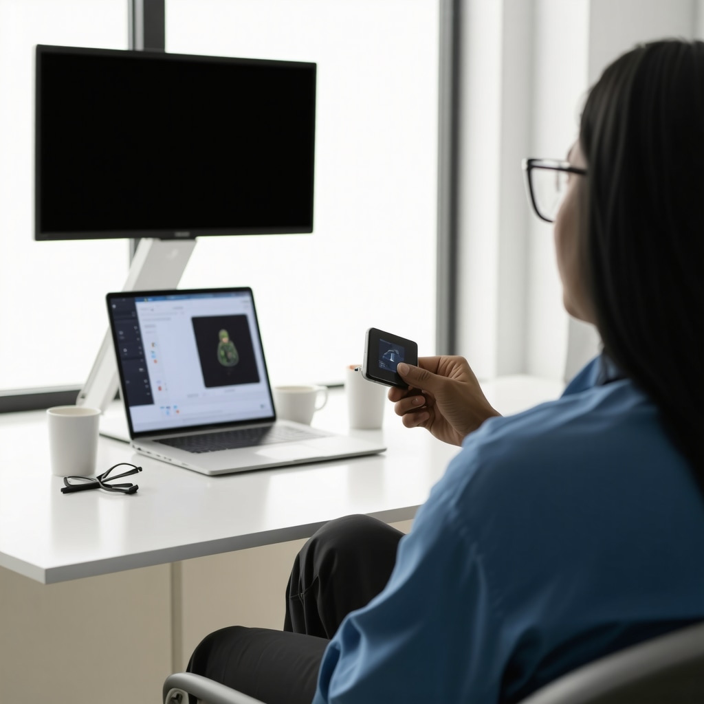 Doctor and patient discussing weight management via telehealth with digital health devices