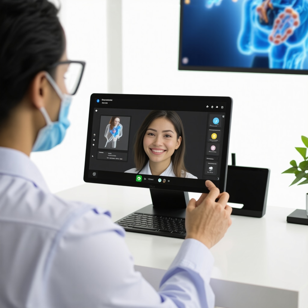 Doctor and patient discussing Ozempic treatment via telehealth platform