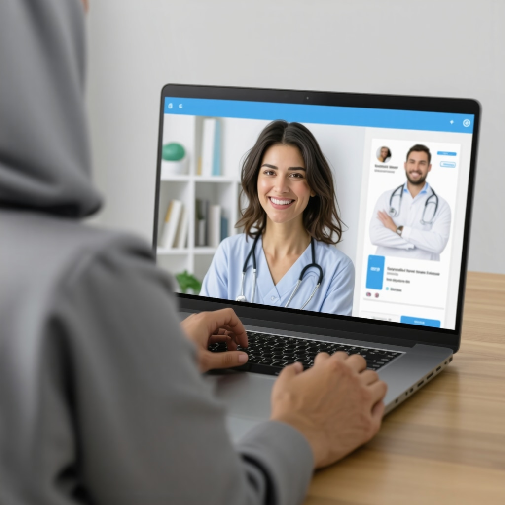 Person consulting with doctor via telehealth on laptop about weight loss treatments.