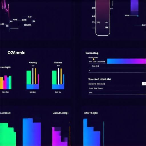 A futuristic digital health dashboard displaying real-time data analysis for personalized Ozempic therapy