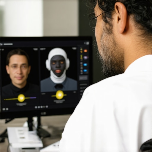 Illustration of telehealth consultation with digital health devices and AI analytics