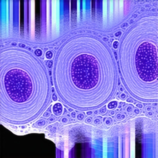 Microscopic view of fat cells transforming into energy-burning brown fat with active mitochondria
