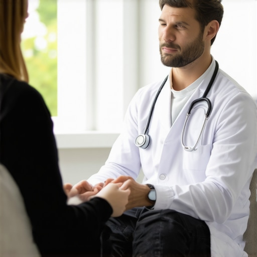 Doctor consulting patient about long-term weight management using Ozempic in a modern clinic.