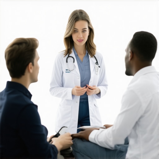 Healthcare professional consulting with patient about personalized weight management using digital health
