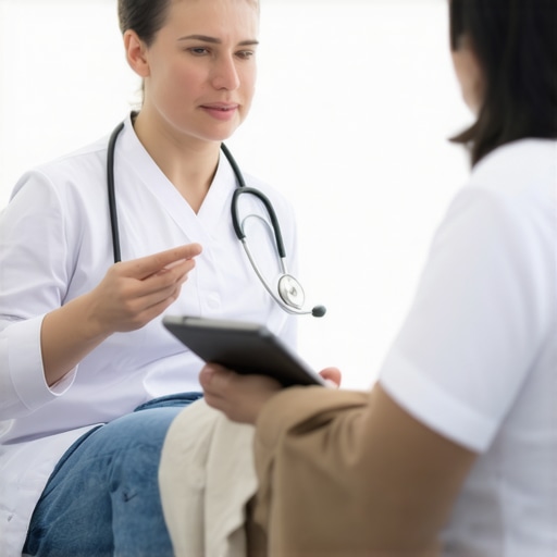 Doctor and patient discussing treatment options for weight loss.