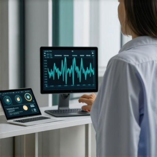 High-tech telehealth consultation with digital health monitors