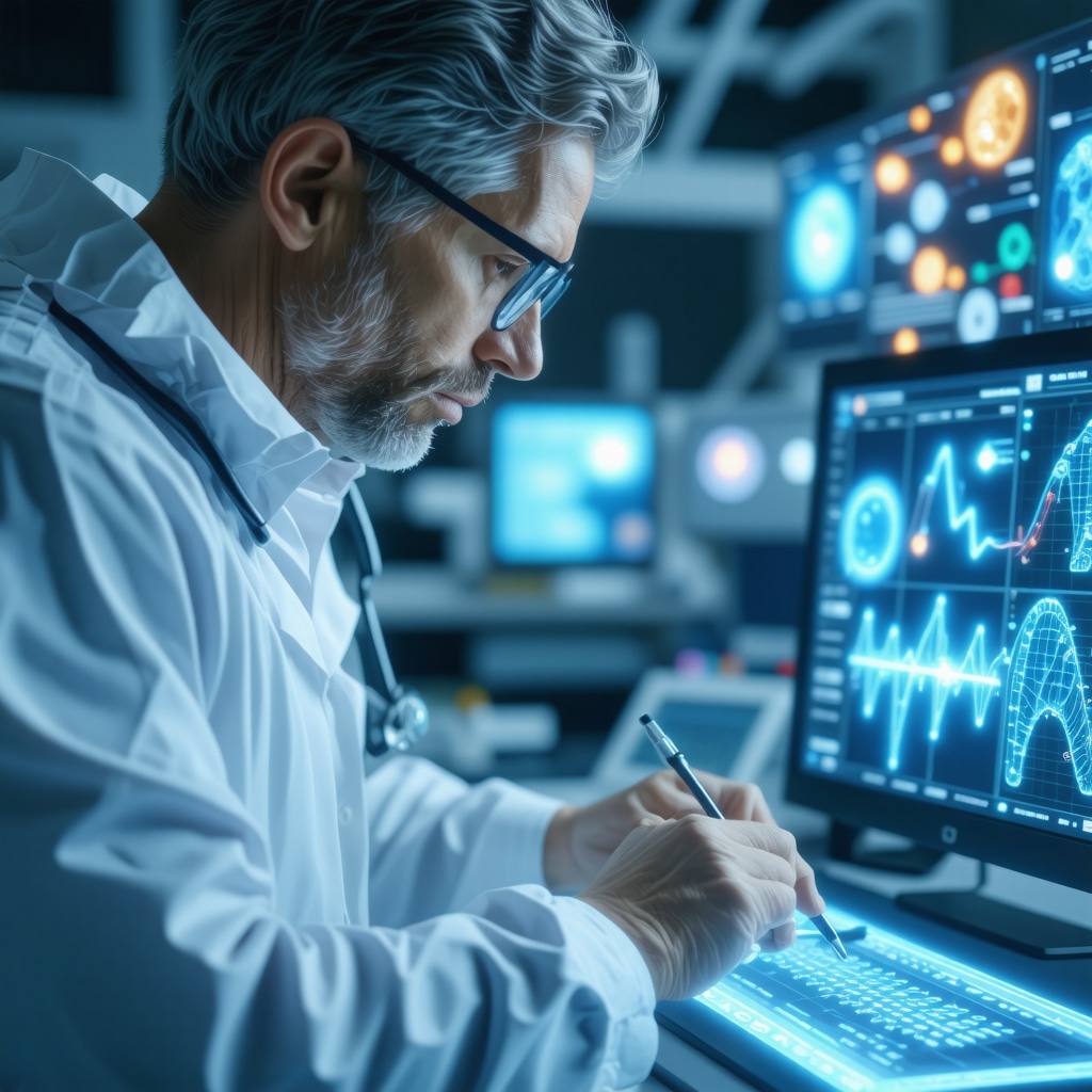 Doctor using genetic testing and digital health tools for personalized Ozempic treatment