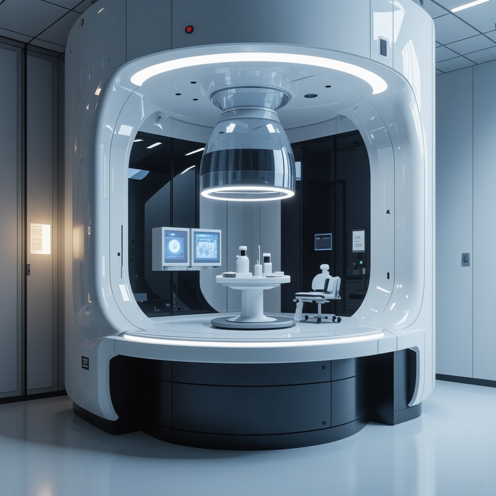 High-tech laboratory illustrating personalized medicine and biotech innovations