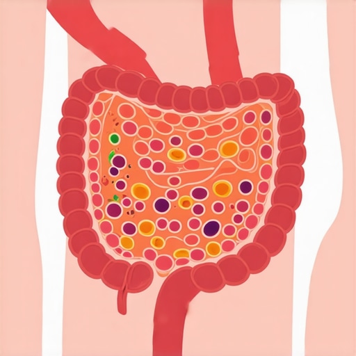 Illustration showing gut microbiota before and after GLP-1 therapy with diversity markers.