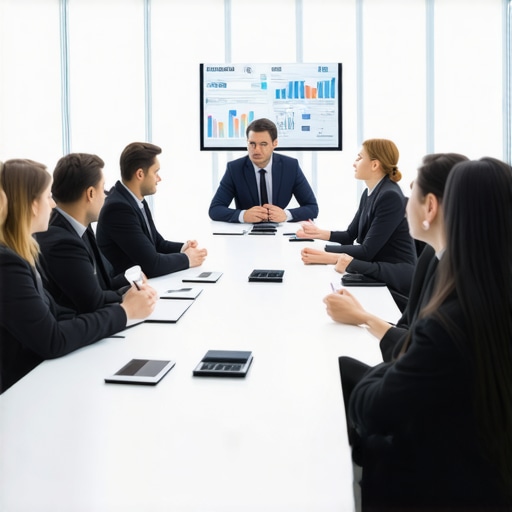Panel discussion on how policy reforms impact Ozempic pricing, professionals and digital charts in a modern conference room.