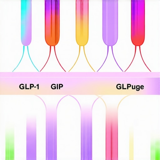 Diagram showing how GLP-1 mimetics influence hunger signals and metabolic pathways