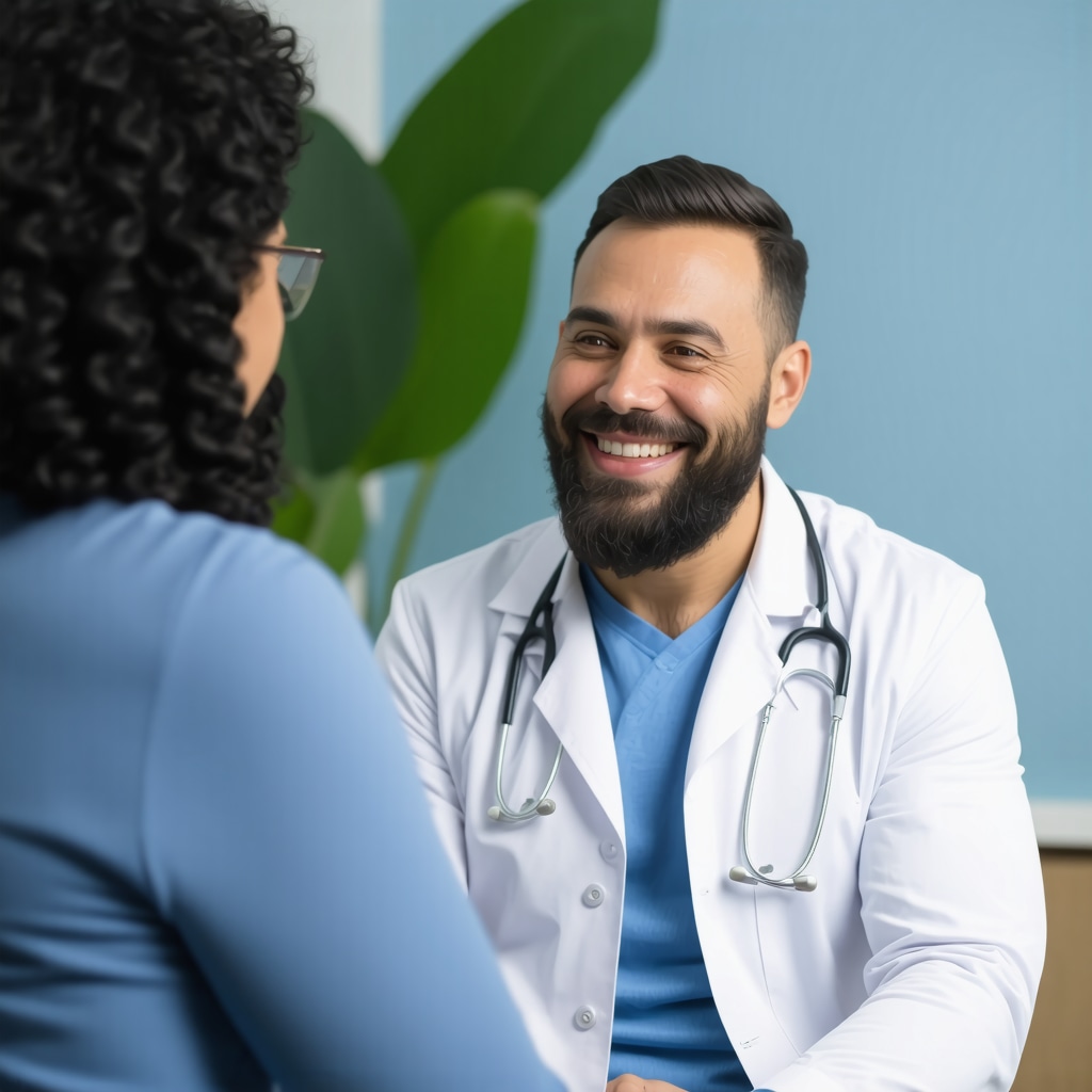 Doctor consulting with patient about Ozempic for sustainable weight loss.