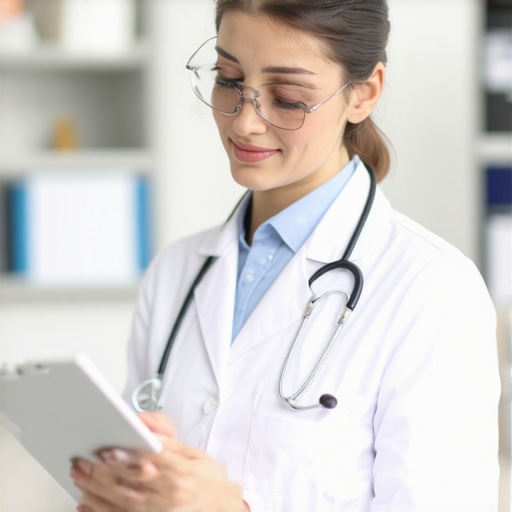 Doctor reviewing patient health records to determine suitability for Ozempic