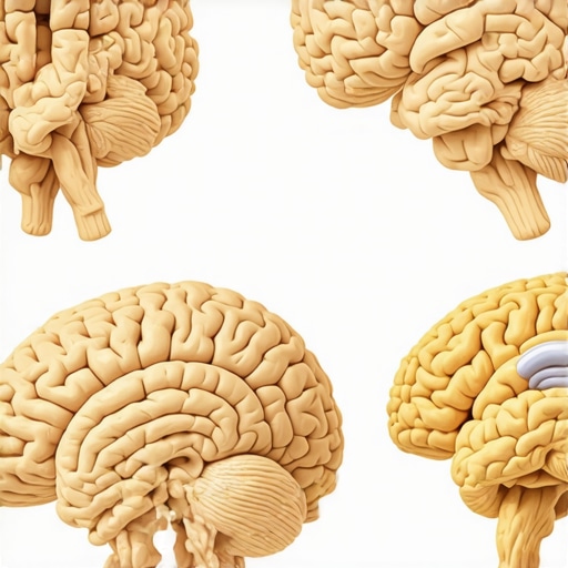 Diagram showing brain regions regulating hunger and how GLP-1 receptors influence them