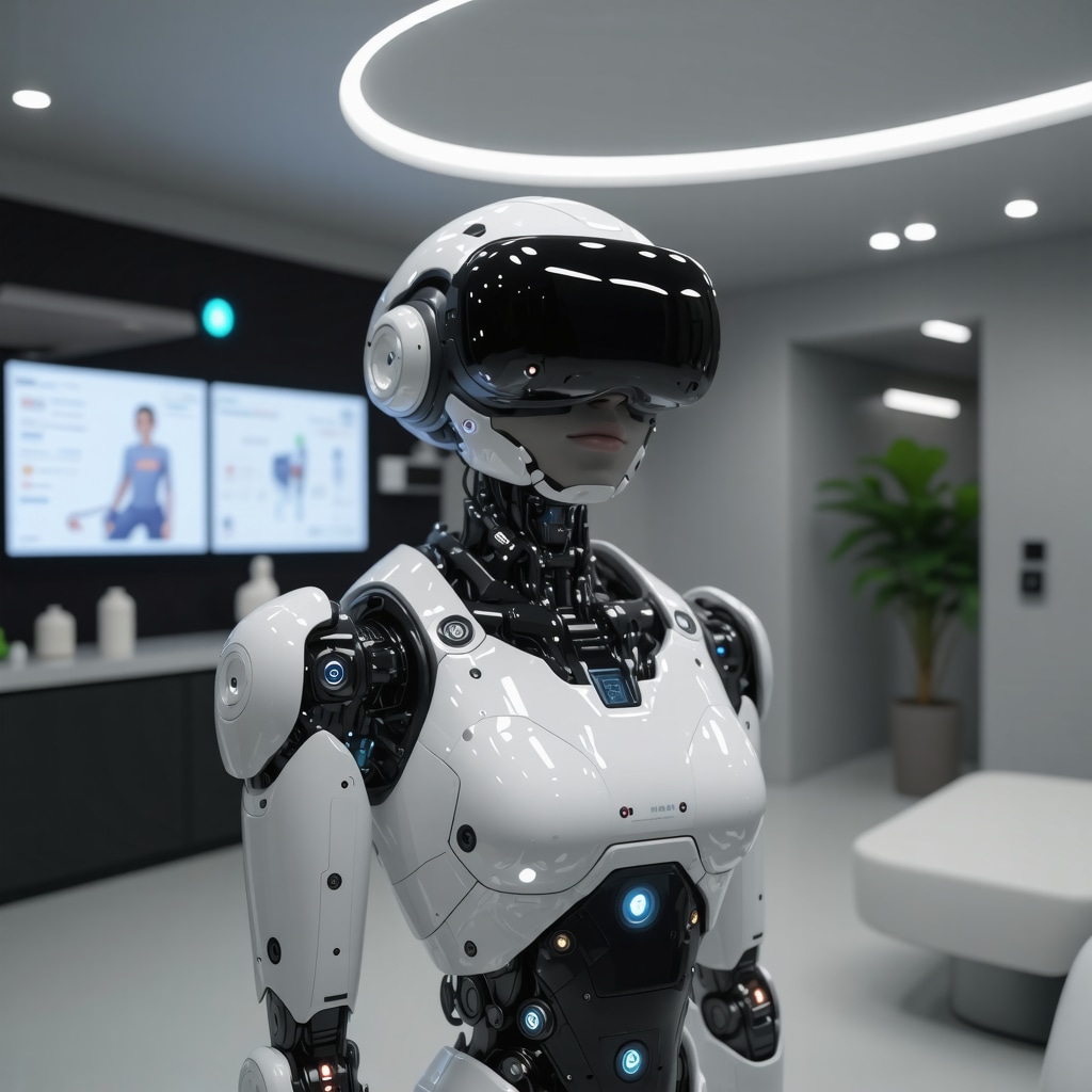 High-tech medical clinic with AI and VR technology for personalized weight management