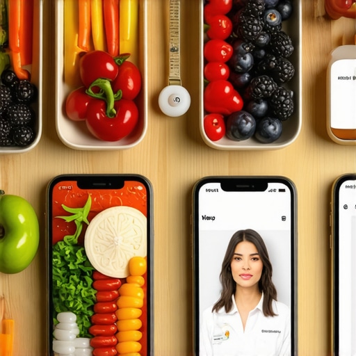 Diagram of a personalized weight management plan combining medication, nutrition, and technology.