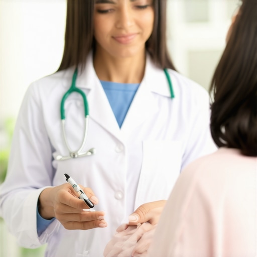 Doctor explaining Ozempic treatment to a patient