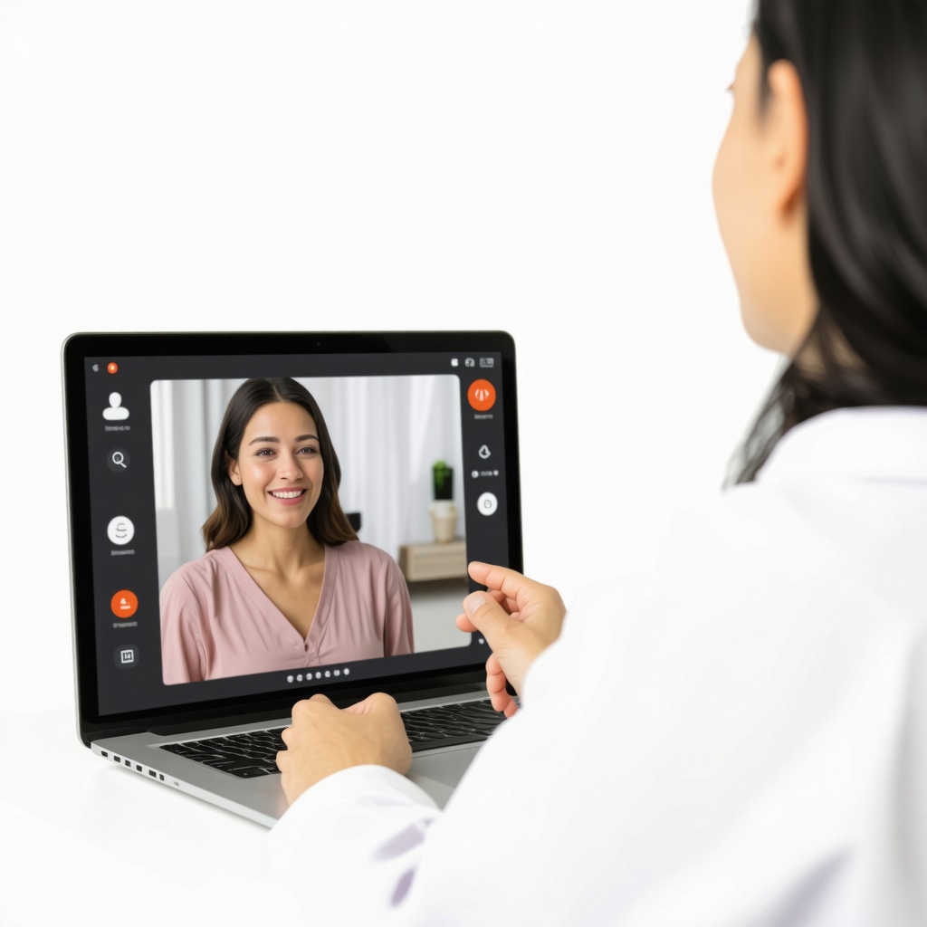 Doctor providing remote consultation for weight loss medication management via telehealth.