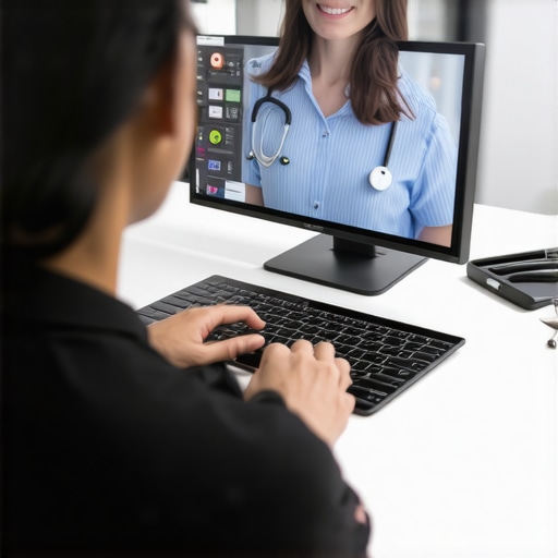 Healthcare professional conducting a virtual consultation for weight management with a patient
