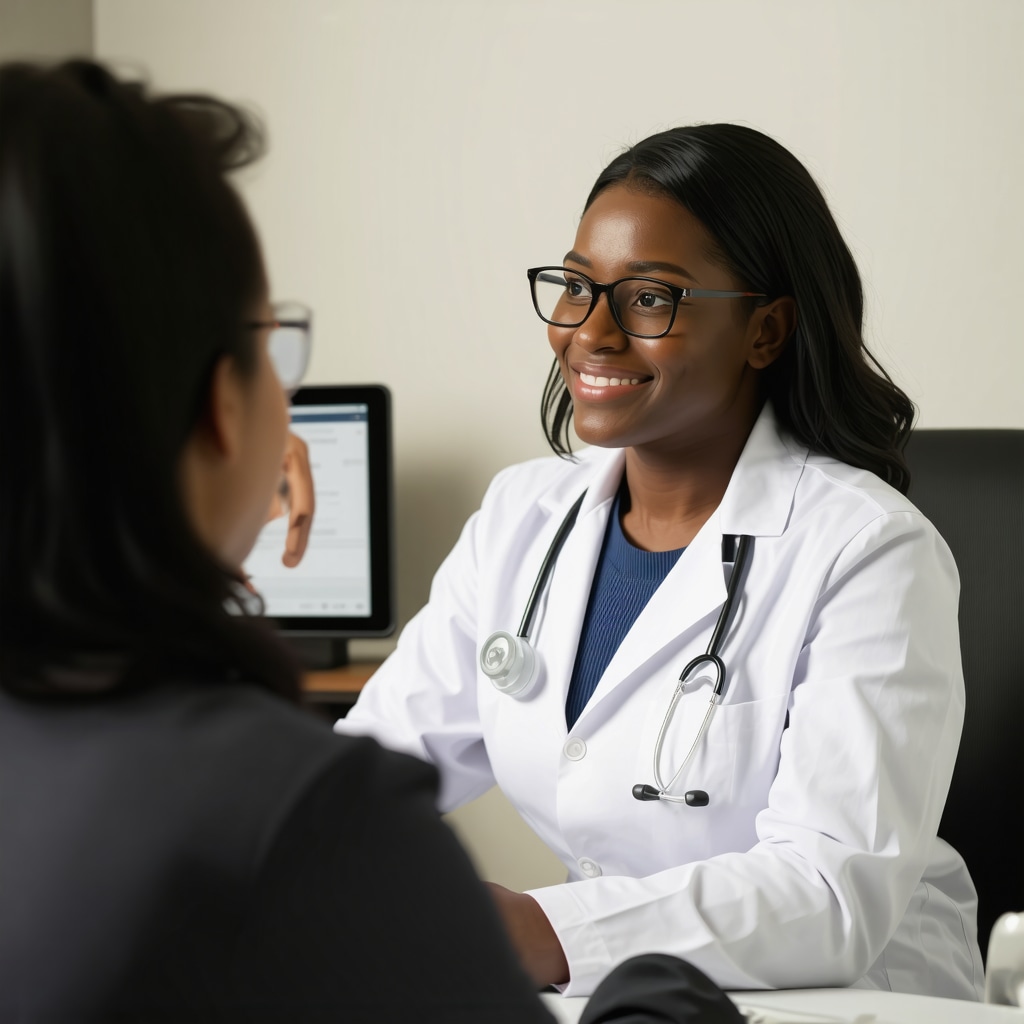 Doctor discussing Ozempic treatment with patient through telehealth platform