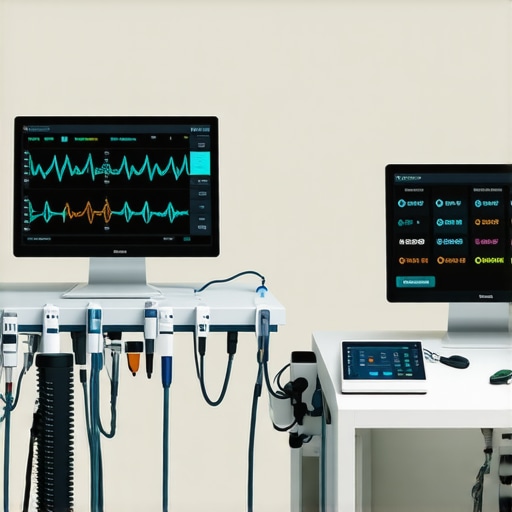 Modern clinic with telehealth health monitoring devices