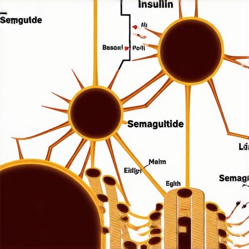 Scientific illustration of how semaglutide affects fat metabolism at the cellular level.