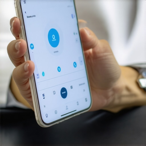 Person using a smartphone app for health tracking, illustrating digital management of weight loss