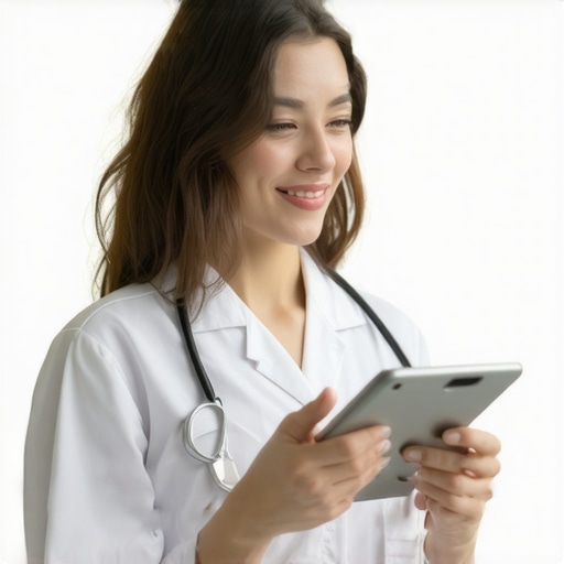 Illustration of telehealth platform integrating wearable device data for weight management