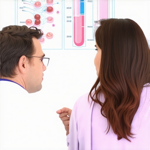 Medical professional discussing GLP-1 receptor agonists with a patient in a clinic