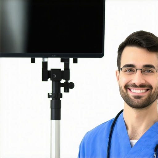 Advanced telehealth consultation at a modern medical clinic