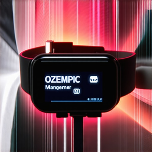 A high-tech wearable device monitoring gastrointestinal health to optimize Ozempic treatment