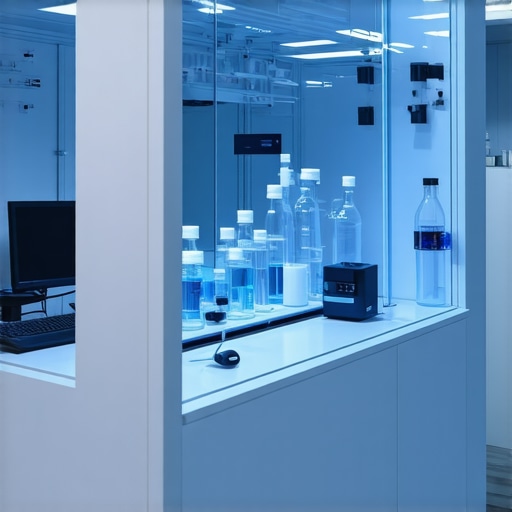 Laboratory scene showing genetic and microbiome analysis tools for personalized weight management.