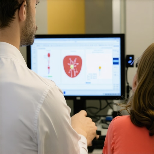 An endocrinologist discussing personalized Ozempic treatment plans with a patient in a high-tech clinic setting