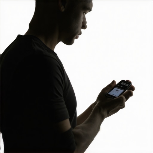 Individual wearing a CGM device while exercising, highlighting advanced metabolic tracking technology.