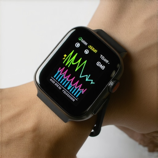 A sleek smartwatch showing health and activity data for weight management