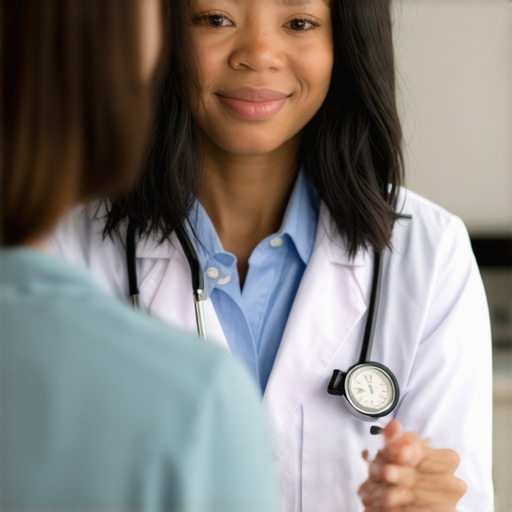 Doctor and patient discussing weight loss via telehealth